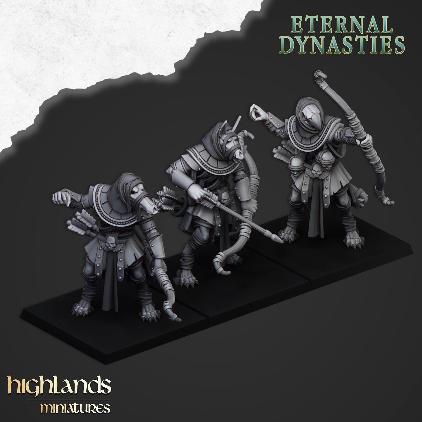 Anubis Guard with Bows | Eternal Dynasties | Highlands Miniatures