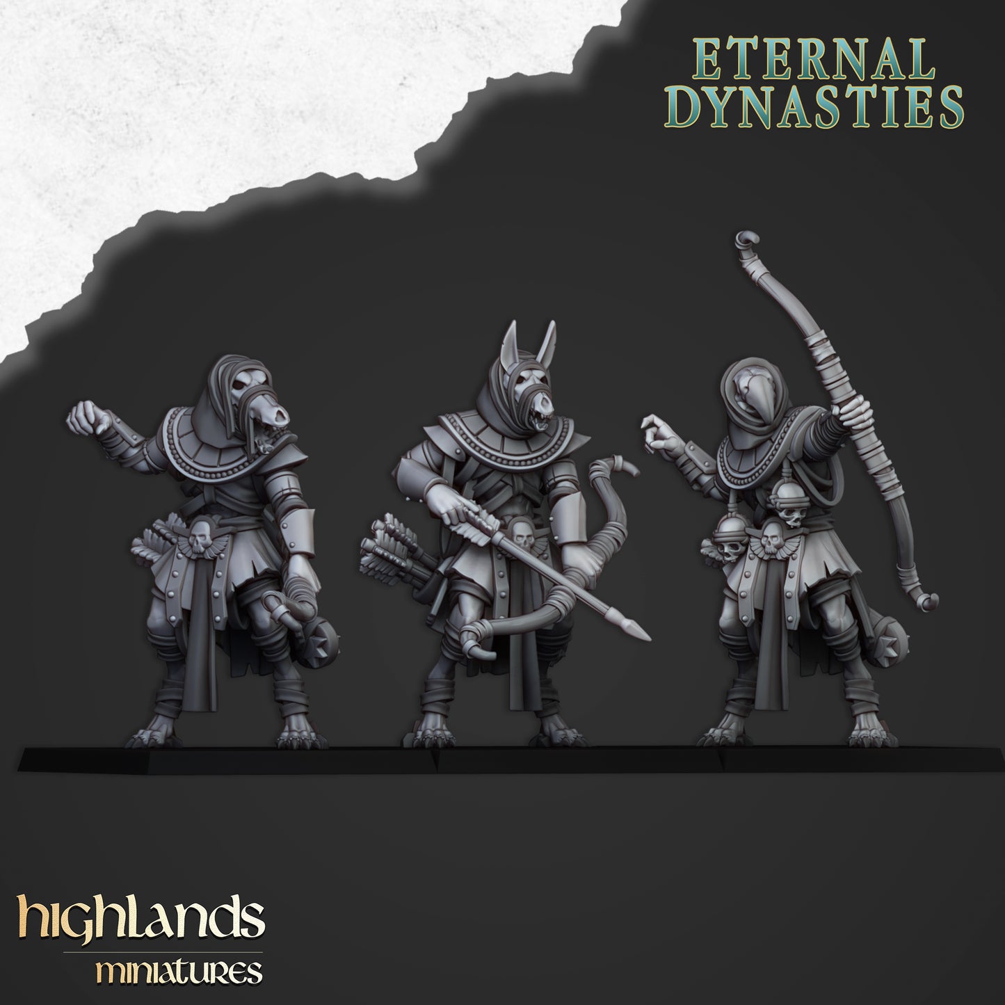 Anubis Guard with Bows | Eternal Dynasties | Highlands Miniatures