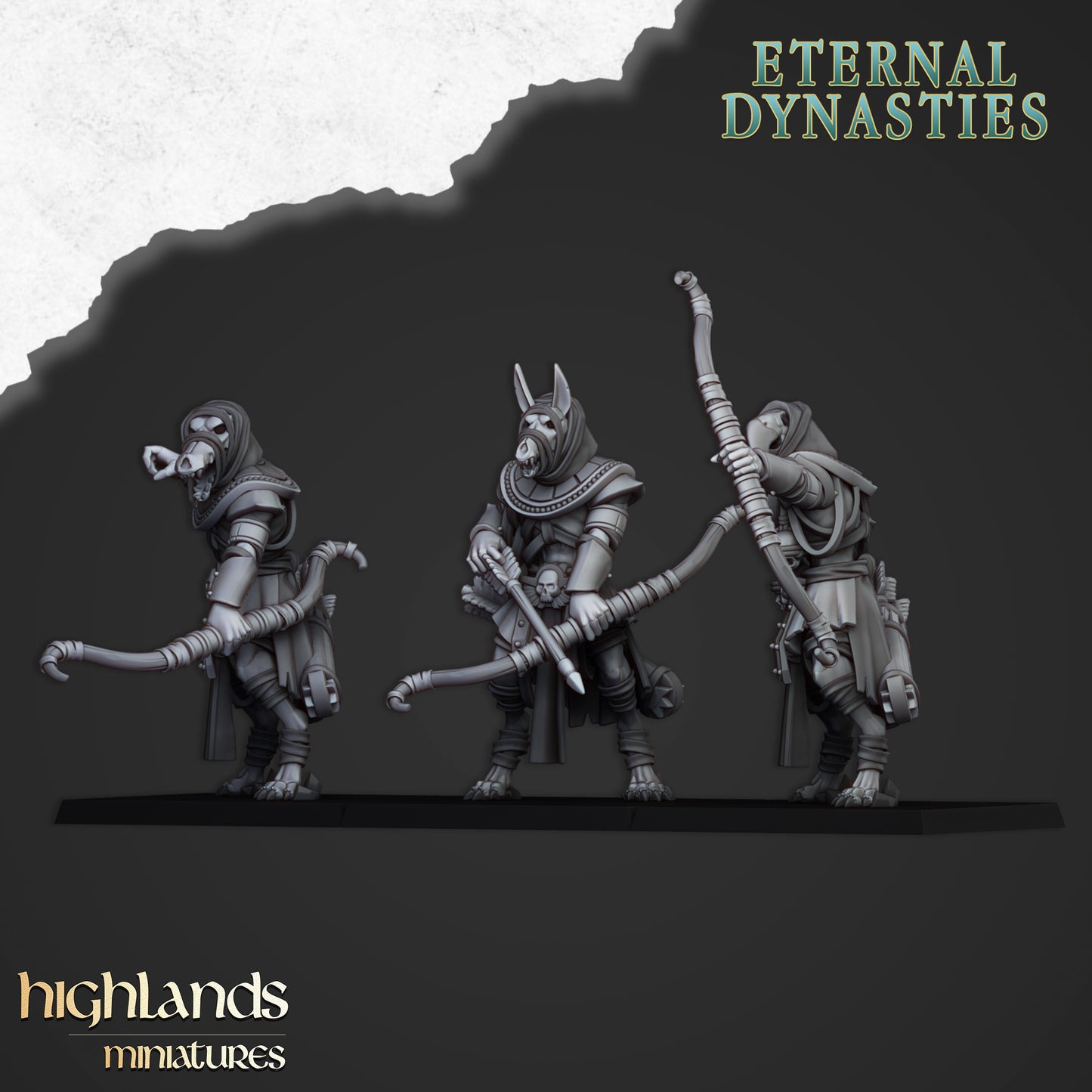 Anubis Guard with Bows | Eternal Dynasties | Highlands Miniatures