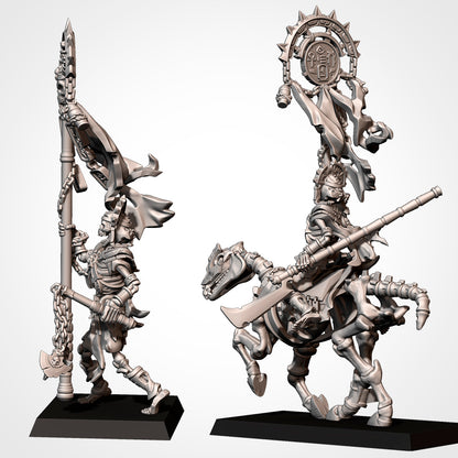 Skeletal Battle Standard Bearer | Txarli Factory | Armies of the Sands