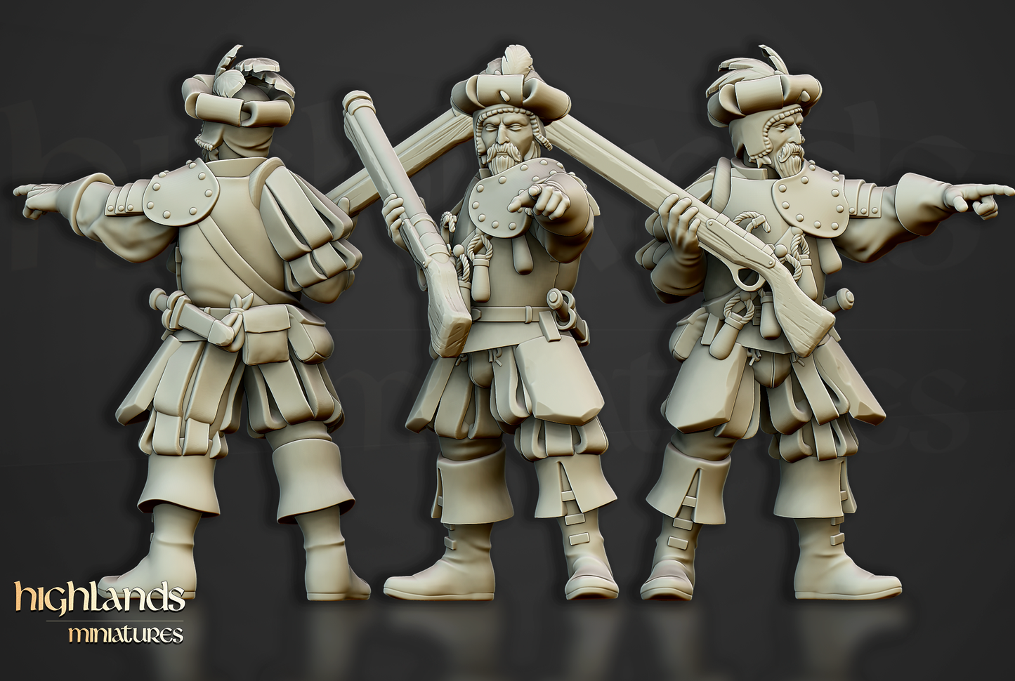 Arqebusiers | Sunland, Empire of the Sun | Highlands Miniatures