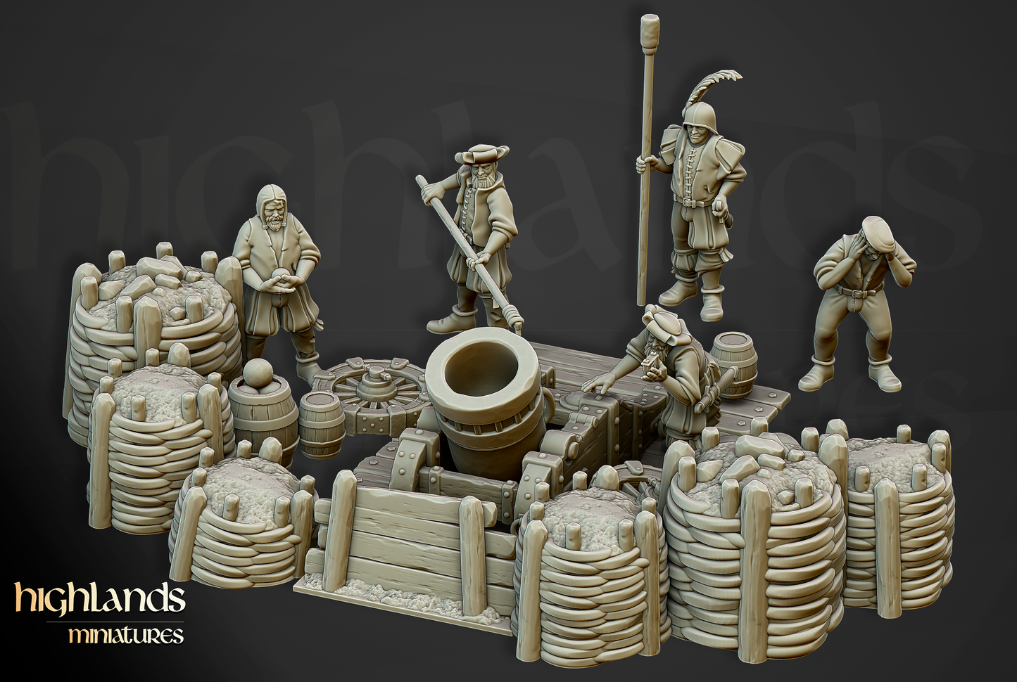 Imperial Mortar Battery | Sunland, Empire of the Sun | Highlands Miniatures