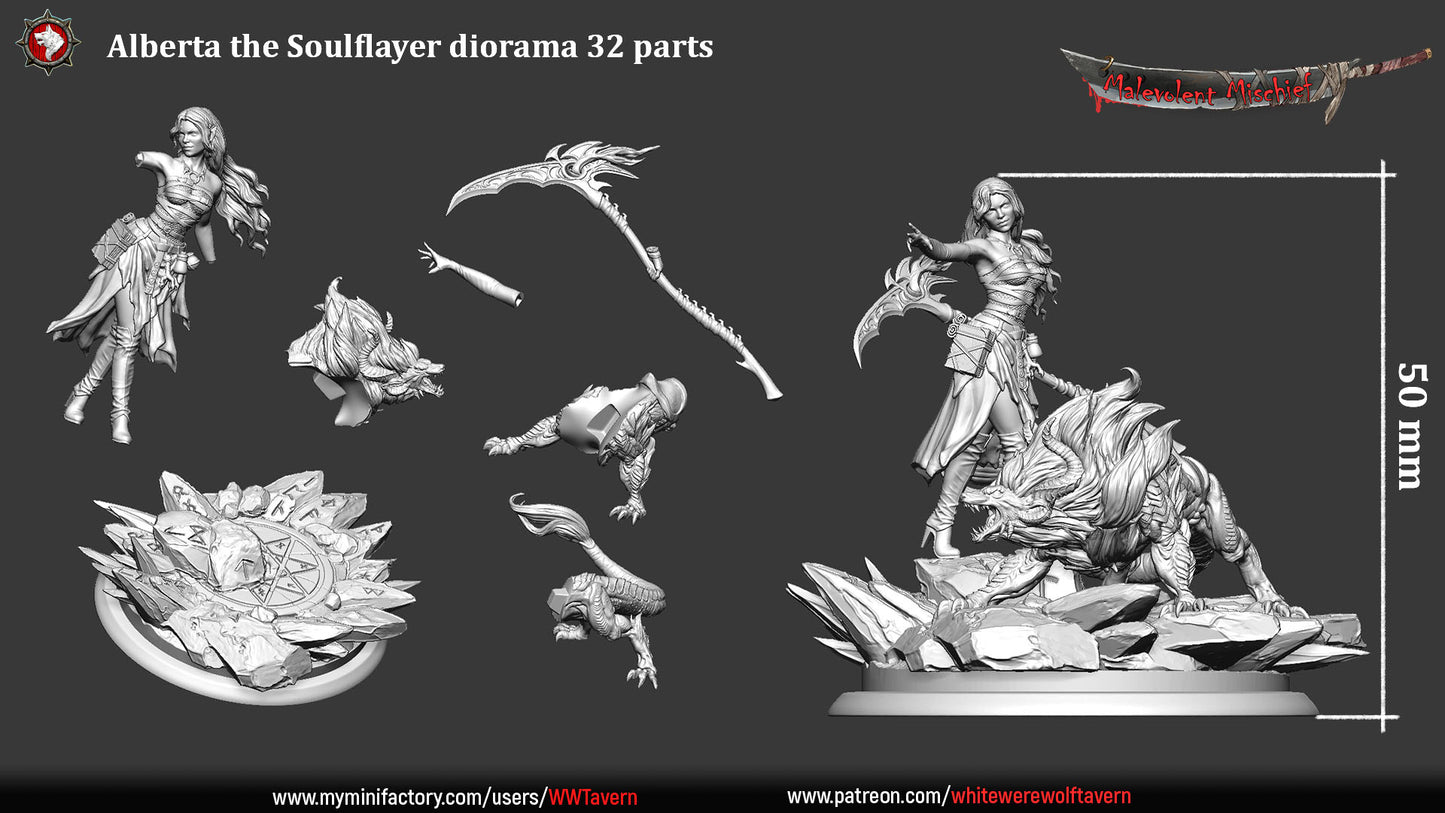 Alberta the Soulflayer - Diorama | Malevolent Mischief | White Werewolf Tavern