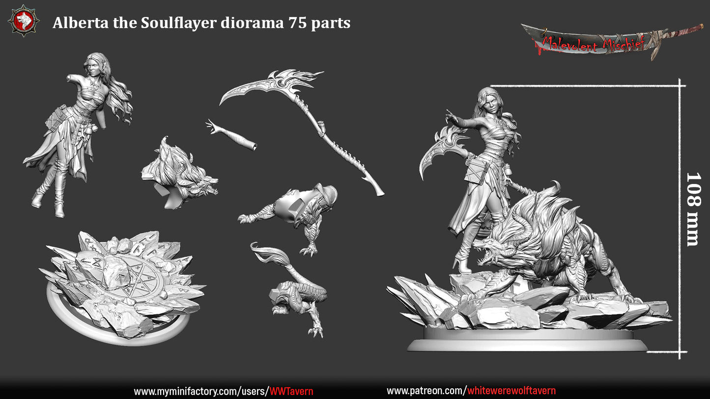 Alberta the Soulflayer - Diorama | Malevolent Mischief | White Werewolf Tavern