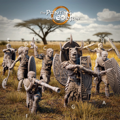 Tribal Warriors | Tribal Realms | MESBG | The Printing Goes Ever On