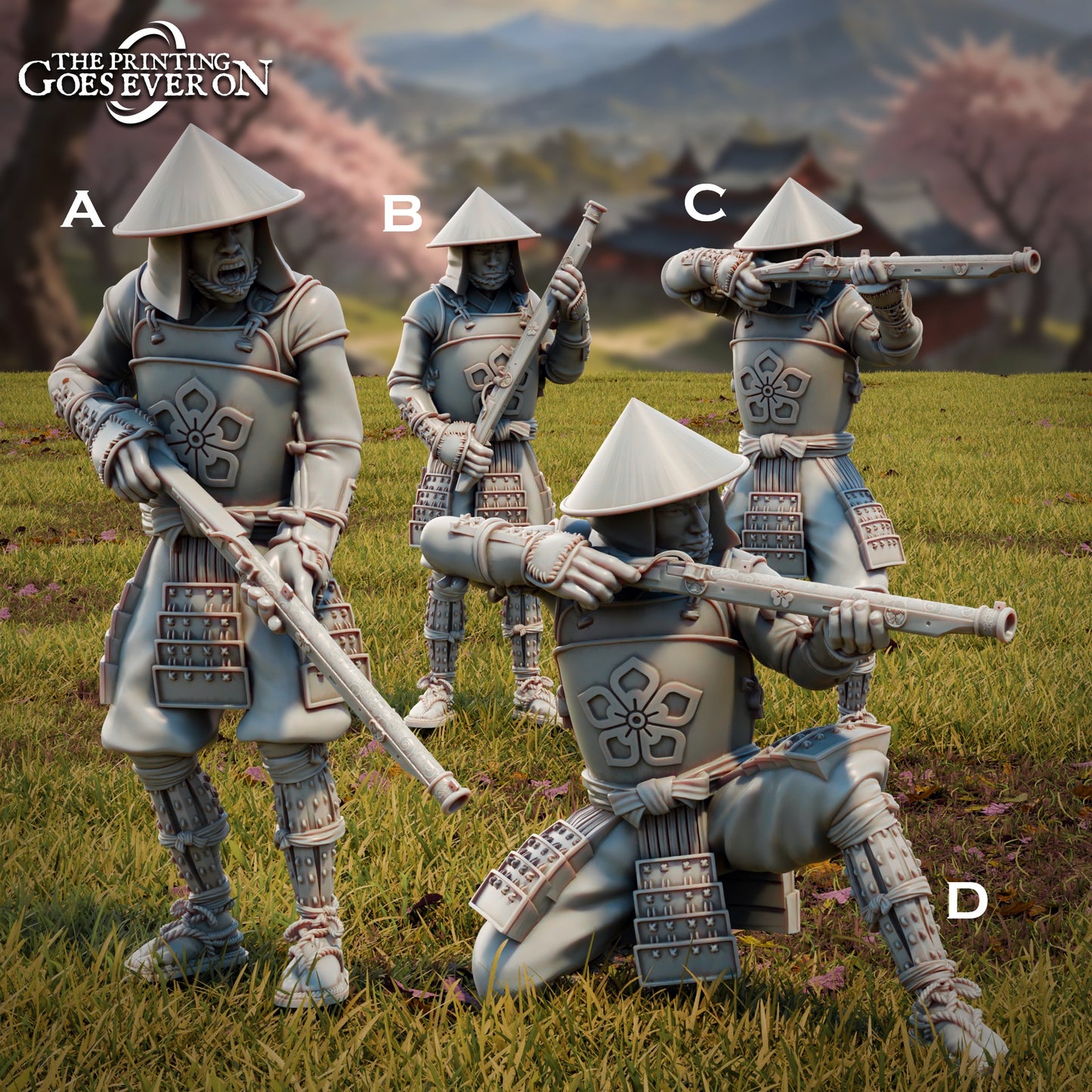 Ashigaru Gunmen | Tales of the Jade Empire | MESBG | The Printing Goes Ever On