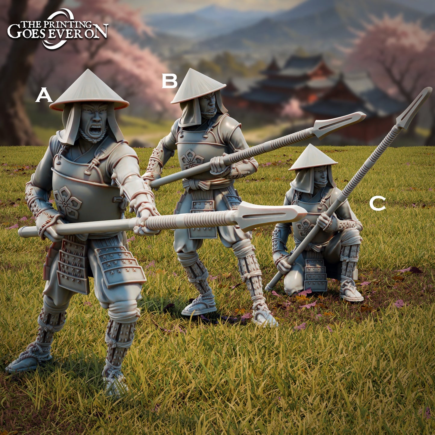 Ashigaru Spearmen | Tales of the Jade Empire | MESBG | The Printing Goes Ever On