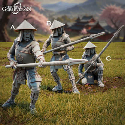 Ashigaru Spearmen | Tales of the Jade Empire | MESBG | The Printing Goes Ever On