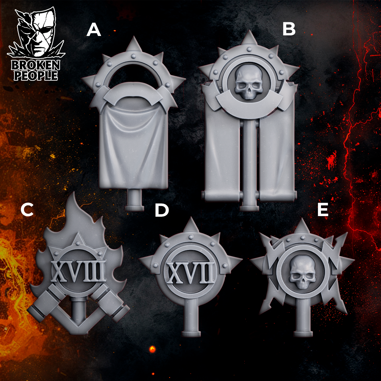 Back Banners  | Black Lions | Broken People