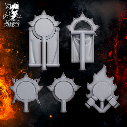 Back Banners  | Black Lions | Broken People