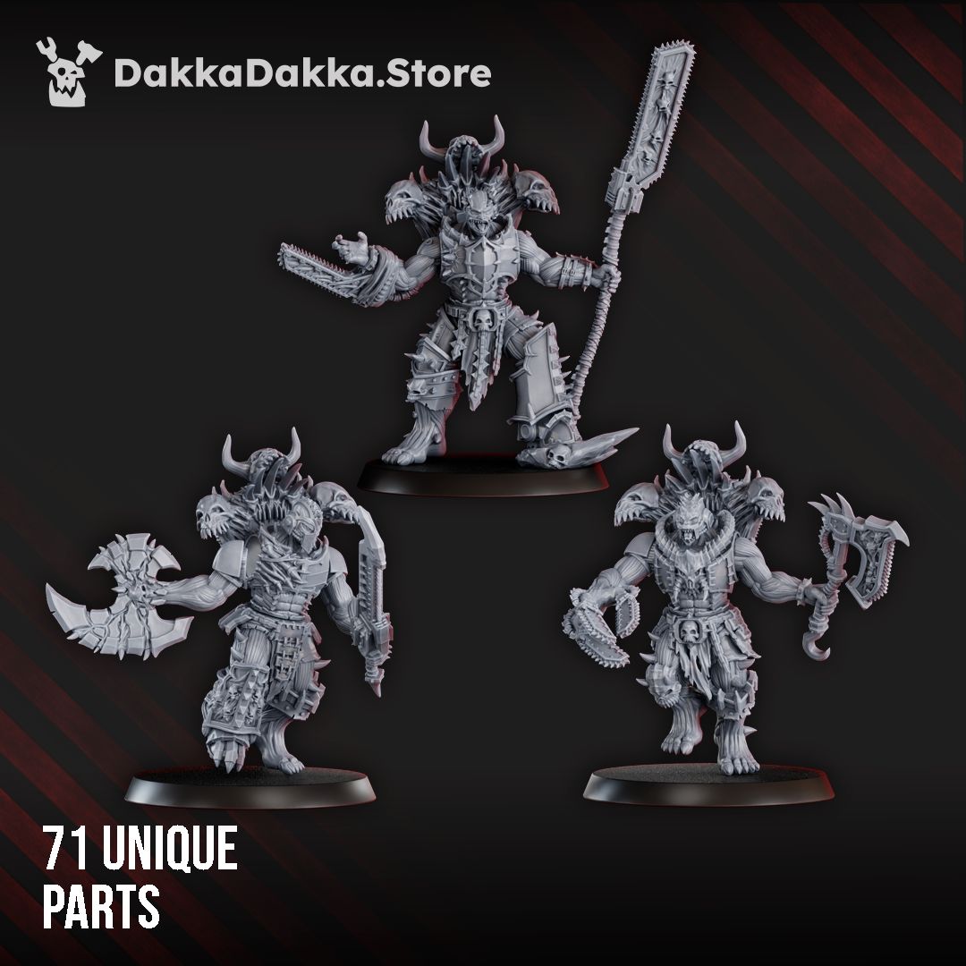 Cursed Bone Shredders assembled models