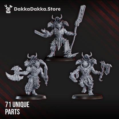 Cursed Bone Shredders assembled models