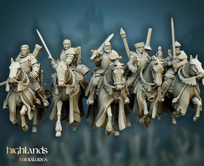 Mounted Questing Knights | Gallia, the Medieval Kingdom | Highlands Miniatures