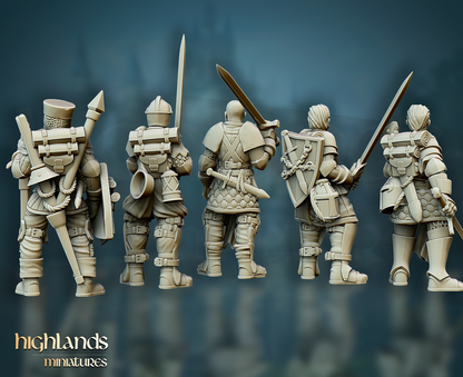 Questing Knights of Gallia on Foot | Gallia, the Medieval Kingdom | Highlands Miniatures