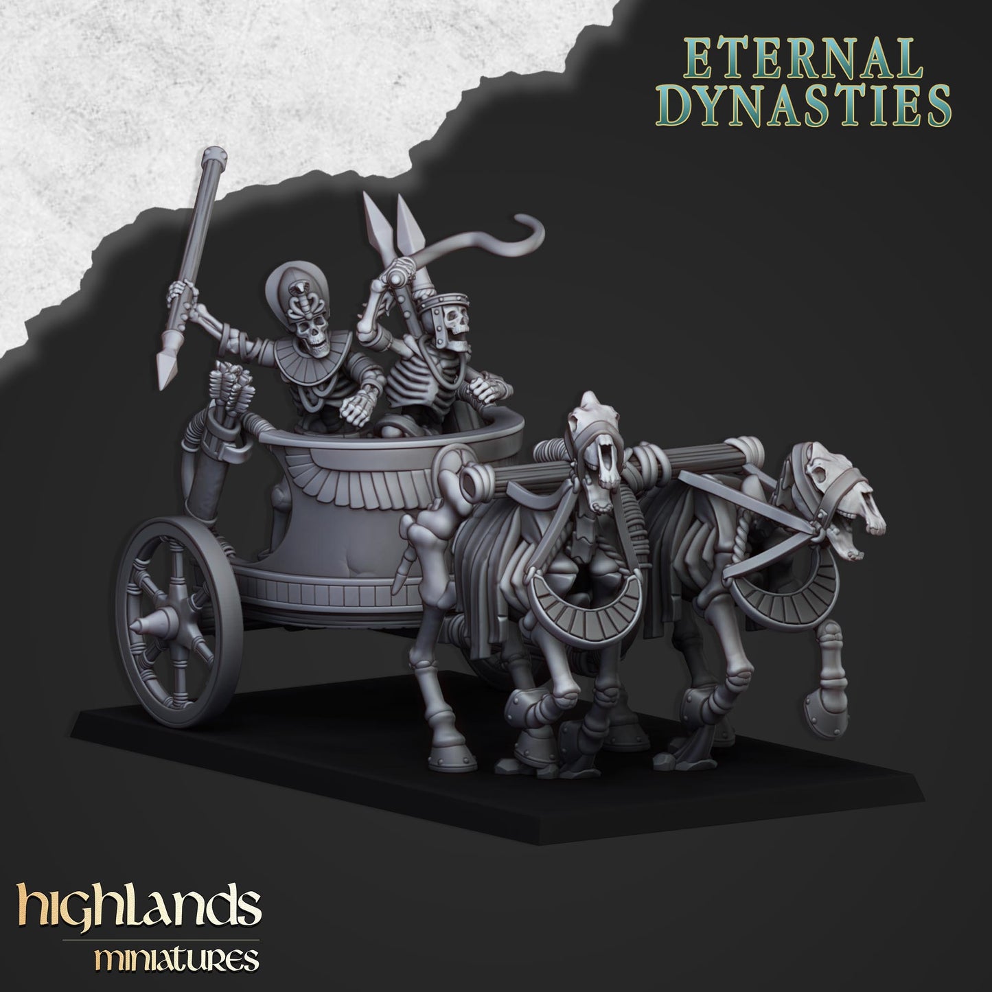 Ancient Skeletal Chariots | Eternal Dynasties | Highlands Miniatures