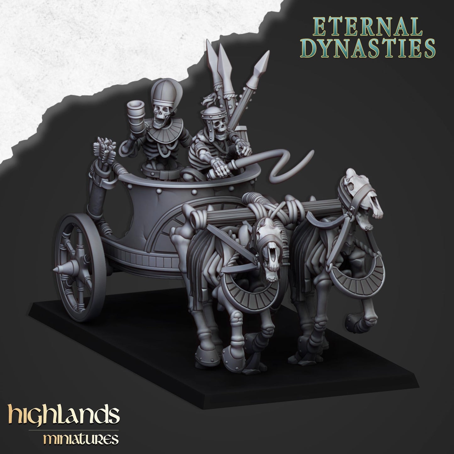 Ancient Skeletal Chariots | Eternal Dynasties | Highlands Miniatures