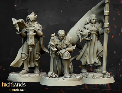 Warriors of the Lady Command Group | Gallia, the Medieval Kingdom | Highlands Miniatures