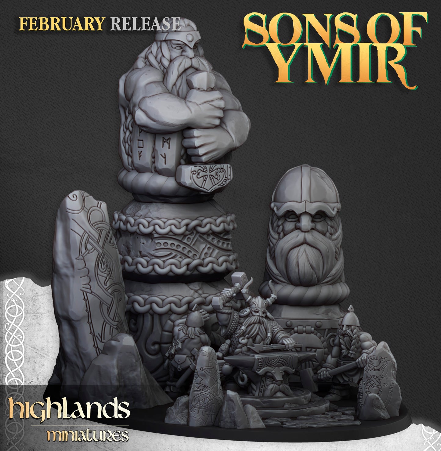 Ancient Dwarf Forge shrine, side view of the ancestor pillars