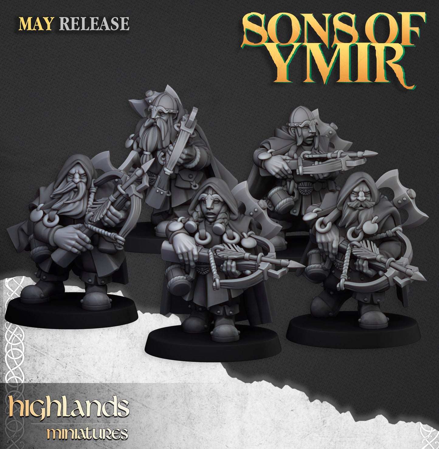 Dwarf ranger crossbowmen poses