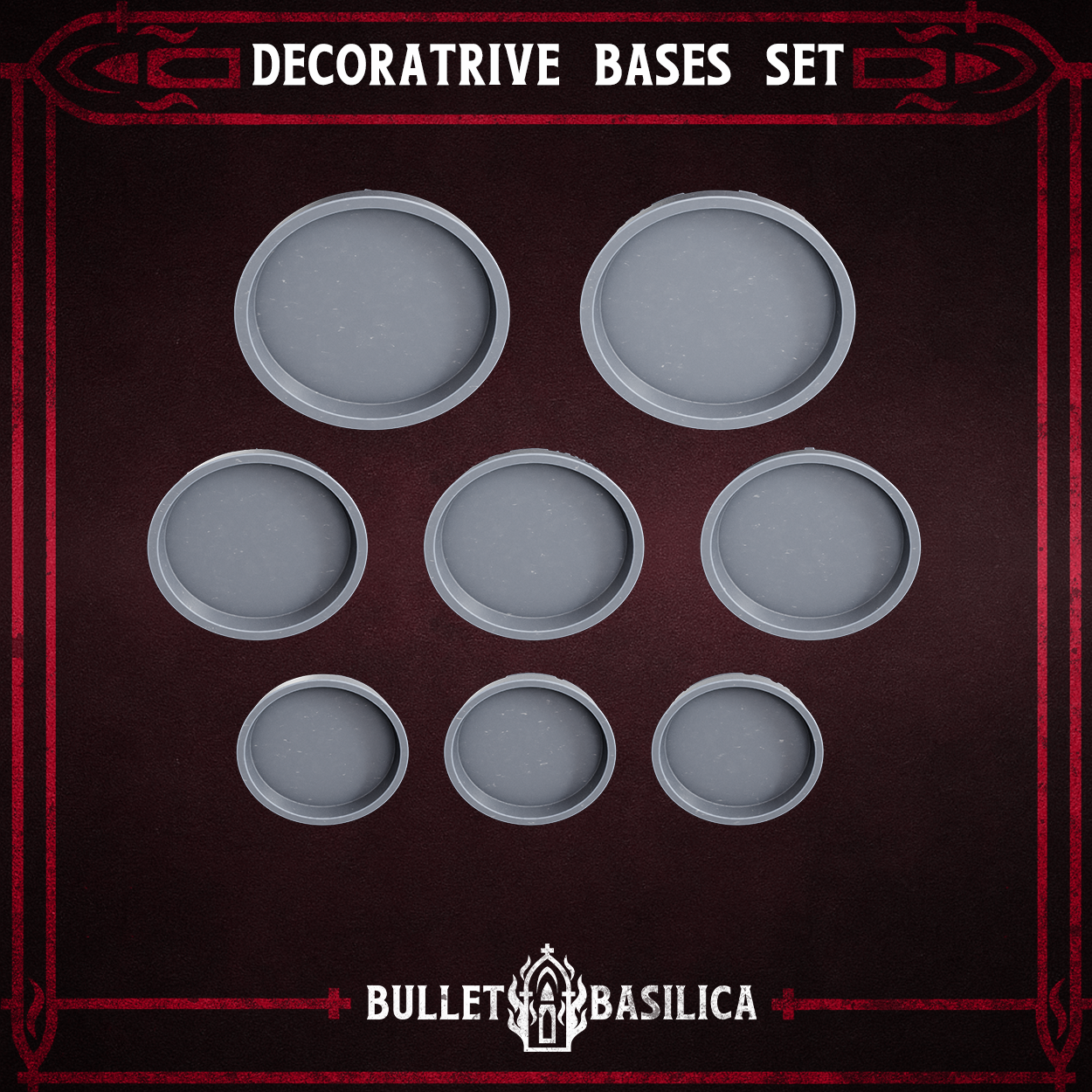 Crimson Hussars Decorative Bases Set