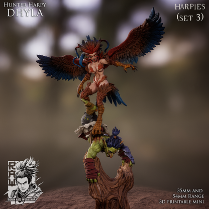 Dhyla the Harpy - Goblin Hunting Alt Pose | Pinups | Ronin Arts Workshop