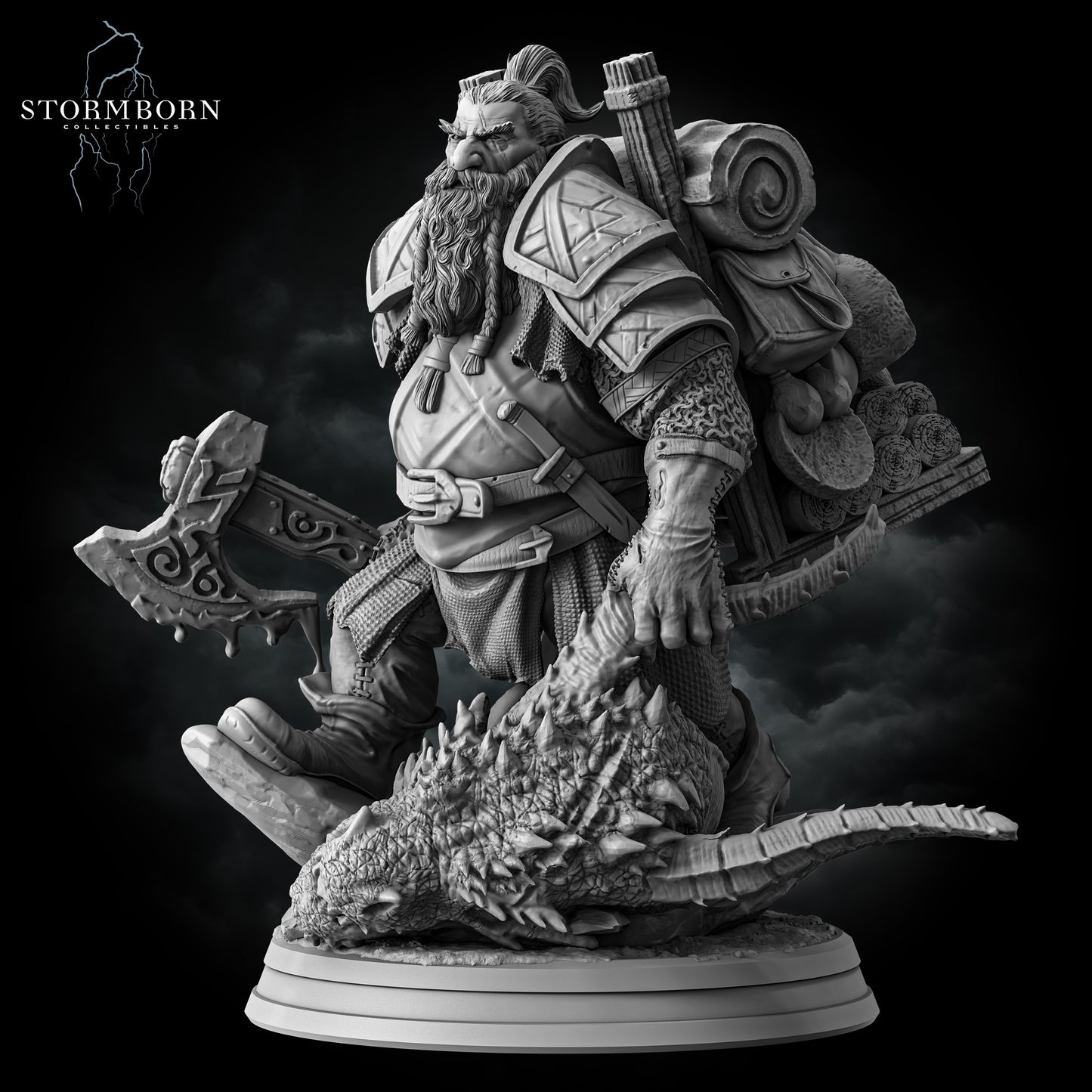 Armored Dragon Slayer | 28mm - 120mm scale | Stormborn Collectibles