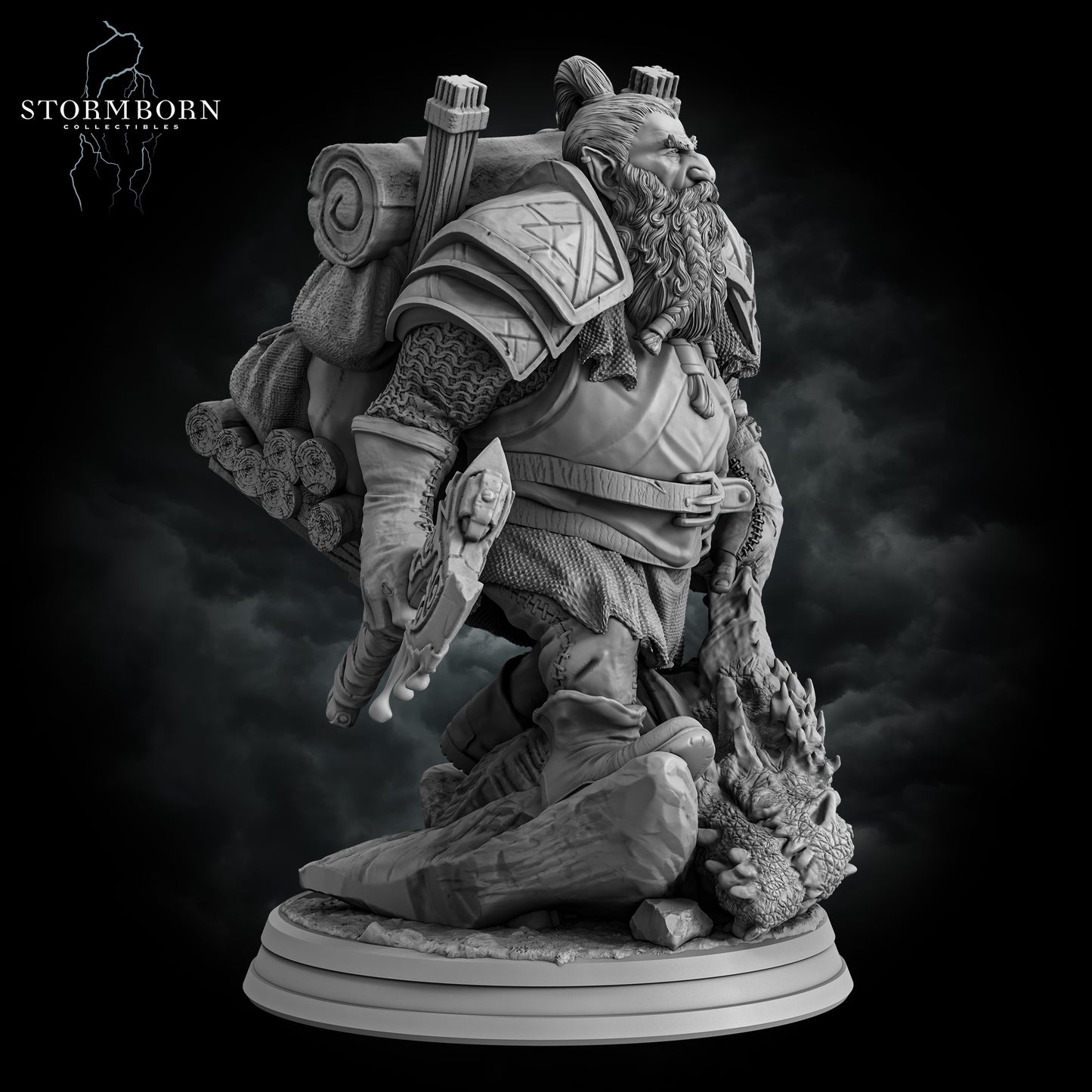 Armored Dragon Slayer | 28mm - 120mm scale | Stormborn Collectibles