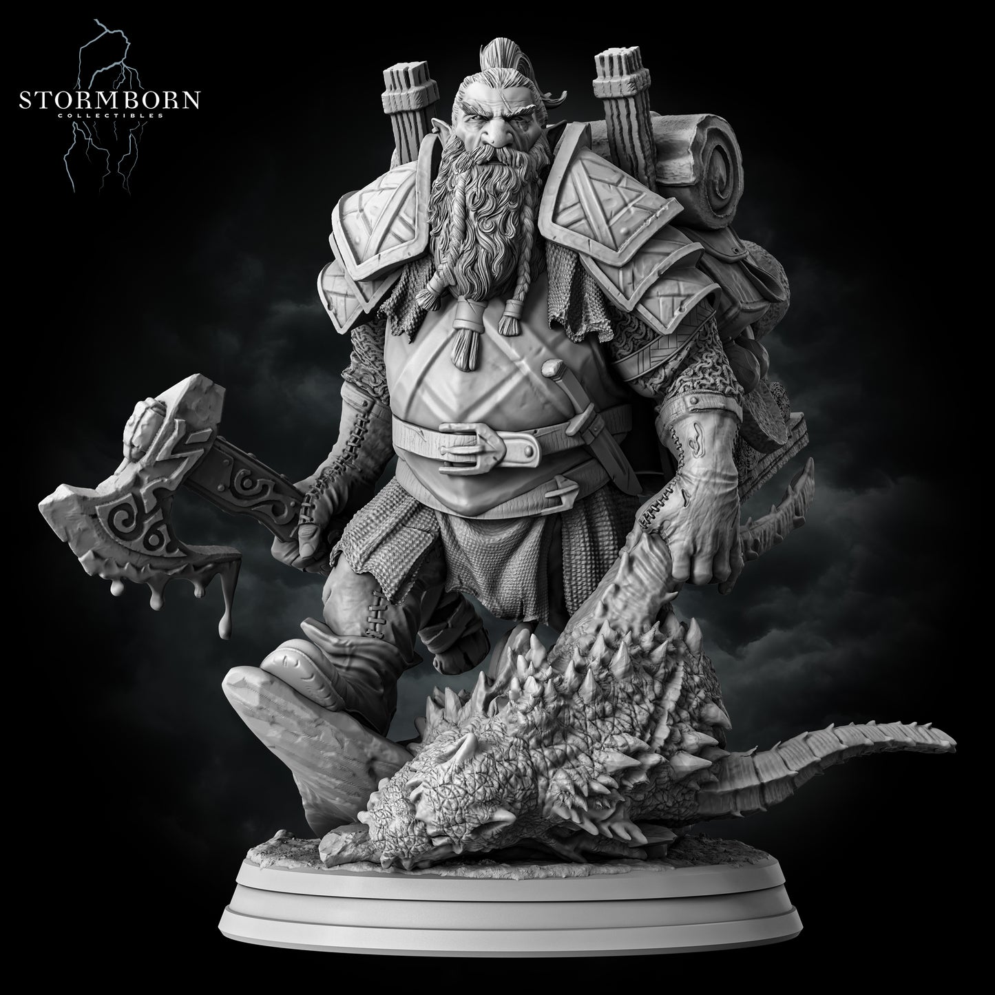 Armored Dragon Slayer | 28mm - 120mm scale | Stormborn Collectibles