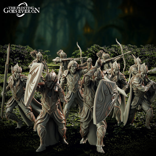 Elven Soldiers | Elderwood Elves | MESBG | The Printing Goes Ever On