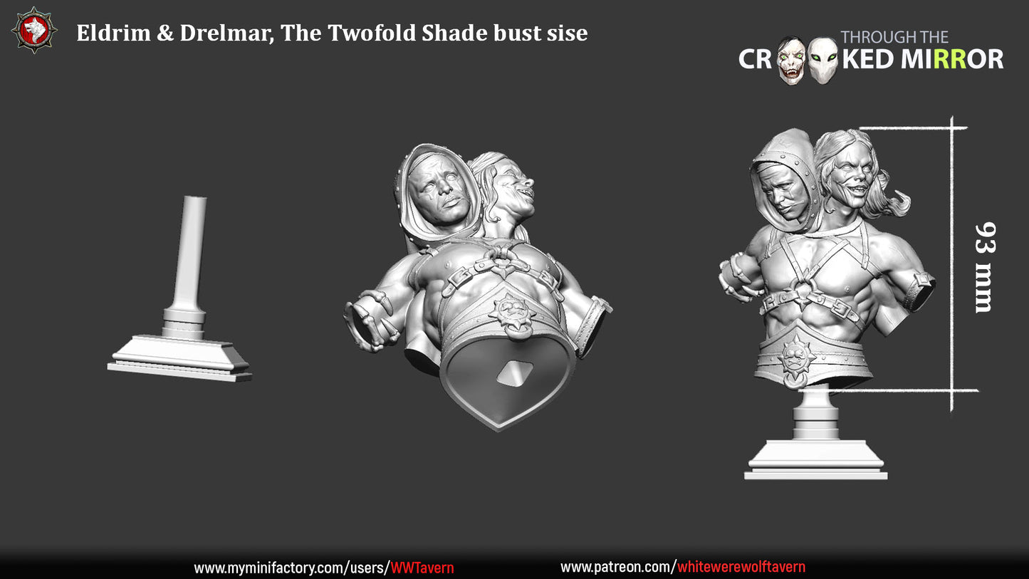 Eldrim & Drelmar, The Twofold Shade - Bust | Through the Crooked Mirror | White Werewolf Tavern