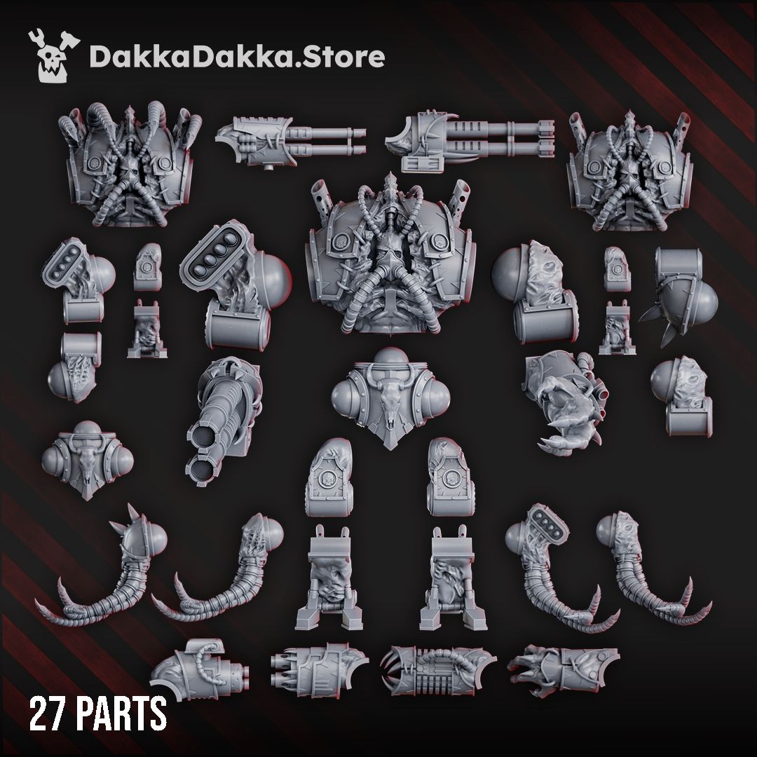 Flesh Befouler Machine multipart resin Chaos daemon-engine war-machine, rear and detail view