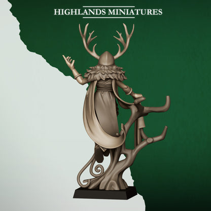 Female Druid | Feral Elves | Highlands Miniatures