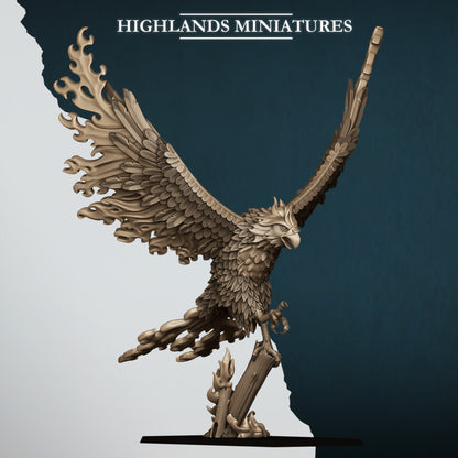 Fire Phoenix (Optional Rider) | Aegean Elves | Highlands Miniatures