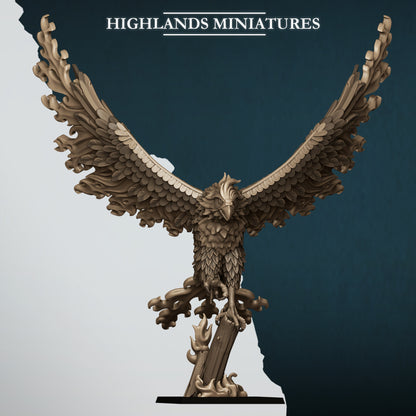 Fire Phoenix (Optional Rider) | Aegean Elves | Highlands Miniatures