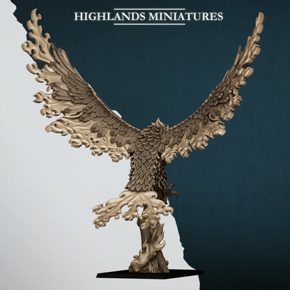 Fire Phoenix (Optional Rider) | Aegean Elves | Highlands Miniatures