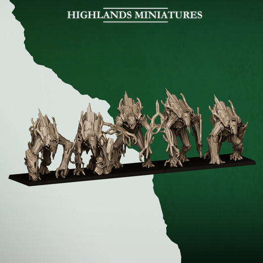 Forest Golems / Treants | Feral Elves | Highlands Miniatures