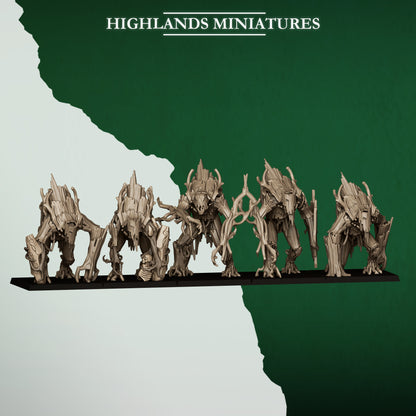 Forest Golems / Treants | Feral Elves | Highlands Miniatures