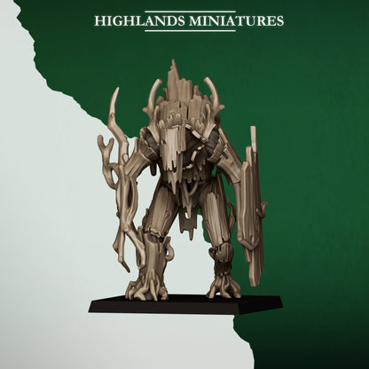 Forest Golems / Treants | Feral Elves | Highlands Miniatures