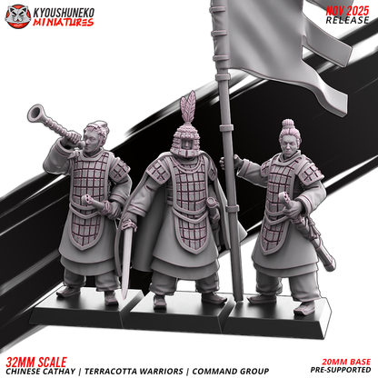 Chinese Cathay Terracotta Warriors Command Group