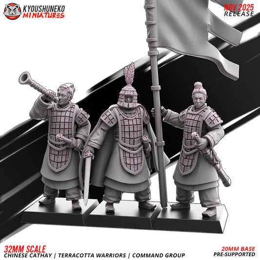 Chinese Cathay Terracotta Warriors Command Group
