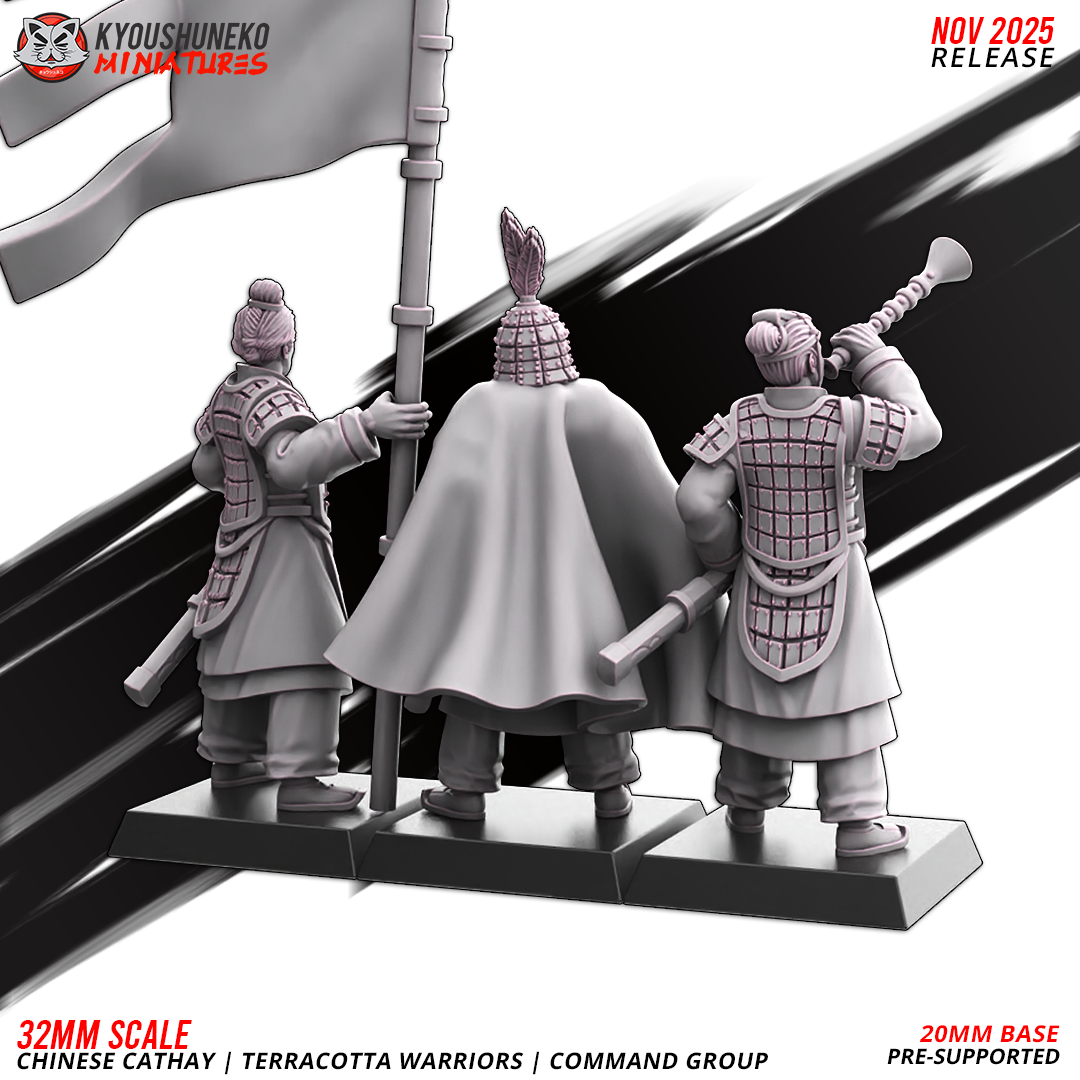 Chinese Cathay Terracotta Warriors Command Group