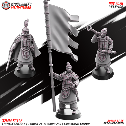 Chinese Cathay Terracotta Warriors Command Group