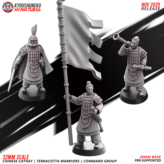 Chinese Cathay Terracotta Warriors Command Group