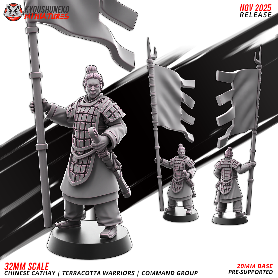 Chinese Cathay Terracotta Warriors Command Group