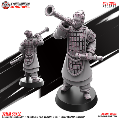 Chinese Cathay Terracotta Warriors Command Group