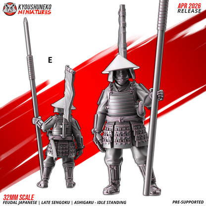 Feudal Japanese Late Sengoku Ashigaru Idle Standing