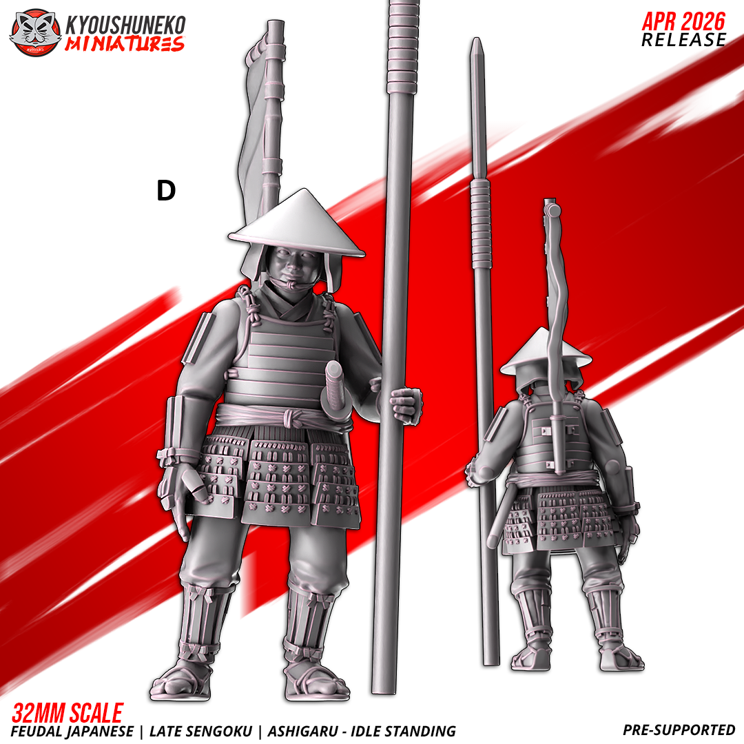 Feudal Japanese Late Sengoku Ashigaru Idle Standing