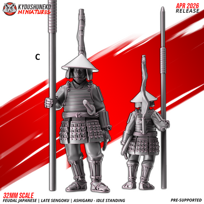 Feudal Japanese Late Sengoku Ashigaru Idle Standing