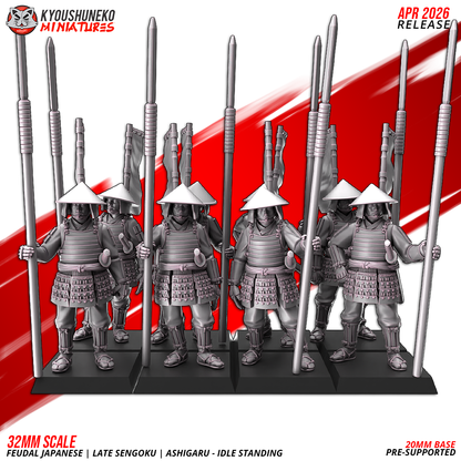 Feudal Japanese Late Sengoku Ashigaru Idle Standing