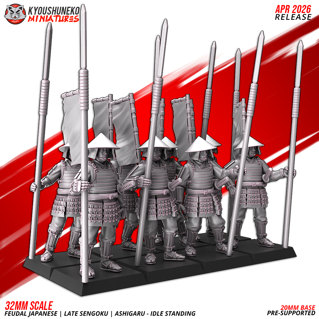 Feudal Japanese Late Sengoku Ashigaru Idle Standing